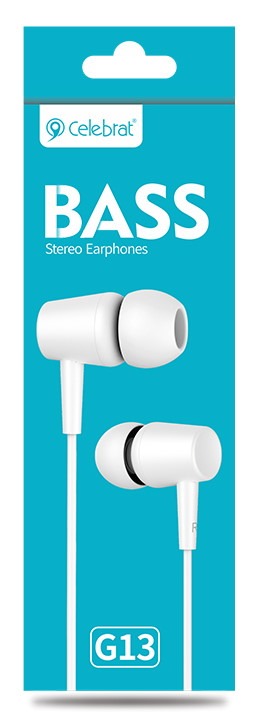 CELEBRAT bass stereo με μικρόφωνο λευκο χρωμα CELEBRAT bass stereo με μικρόφωνο λευκο χρωμα