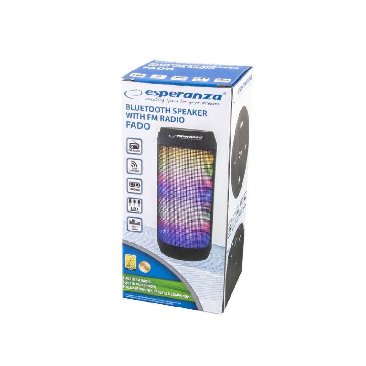 Esperanza Fado EP133K Ηχείο Bluetooth FM radio LED Esperanza Fado EP133K Ηχείο Bluetooth FM radio LED