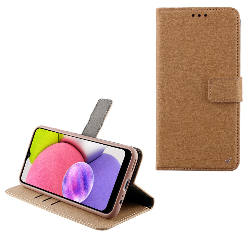SAMSUNG A03 A035 6.5" ALLURE MAGNET BOOK STAND CLIP GOLD SAMSUNG A03 A035 6.5" ALLURE MAGNET BOOK STAND CLIP GOLD