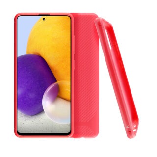 SAMSUNG A72 A725/A726 6.7" CARBON RUGGED CAMERA PROTECTIVE RED