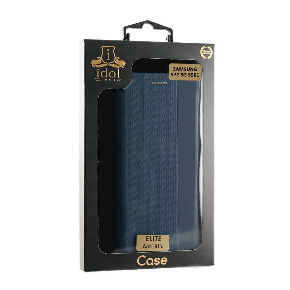 SAMSUNG S22 5G S901 6.1" ELITE ANTI-RFID BOOK STAND BLUE SAMSUNG S22 5G S901 6.1" ELITE ANTI-RFID BOOK STAND BLUE