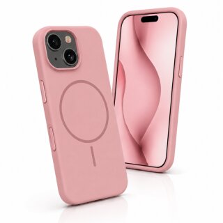Silicone Thin Mag case for iPhone 15 6,1″ rose
