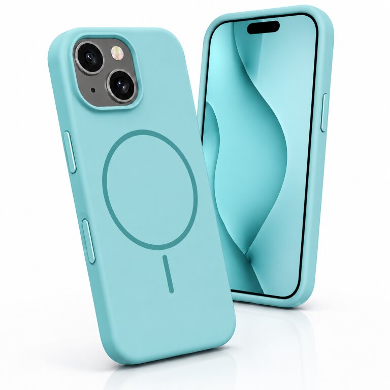 Silicone Thin Mag case for iPhone 13 6,1″ turquoise Silicone Thin Mag case for iPhone 13 6,1″ turquoise