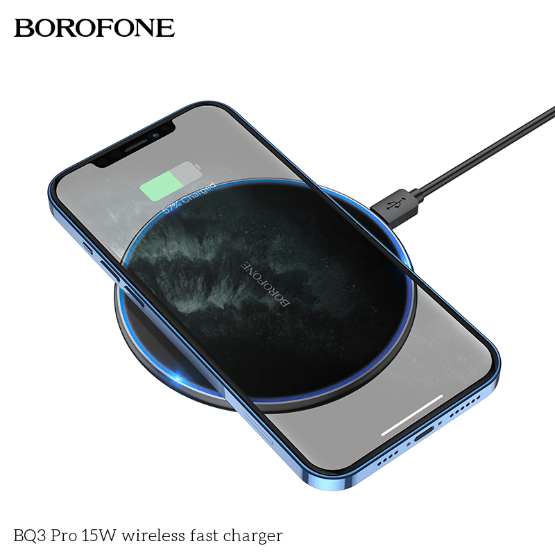Ασύρματος φορτιστής Borofone BQ3 Pro 15W Ασύρματος φορτιστής Borofone BQ3 Pro 15W