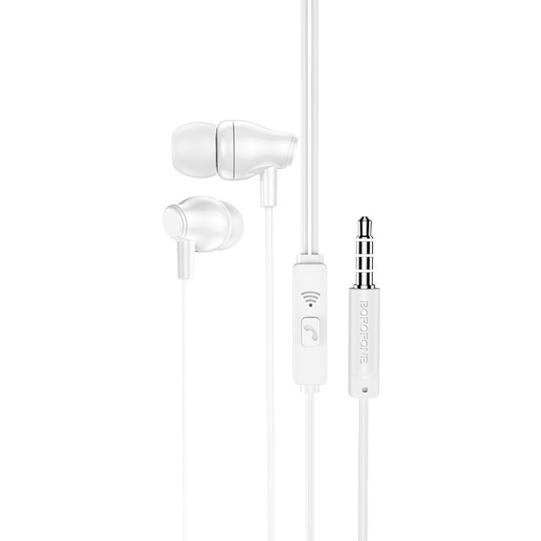 Borofone Earphones BM61 Wanderer με βύσμα 3.5mm και μικρόφωνο, λευκά Borofone Earphones BM61 Wanderer με βύσμα 3.5mm και μικρόφωνο, λευκά